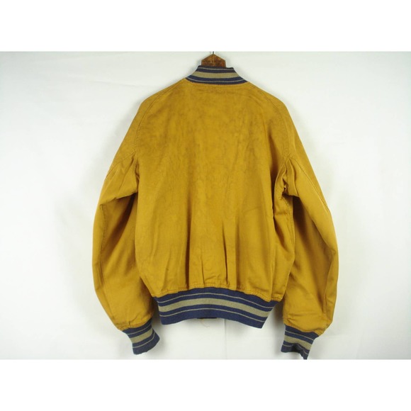 Size Fits M Vintage 60s Varsity Letterman Satin Baseball Jacket - Picture 4 of 9